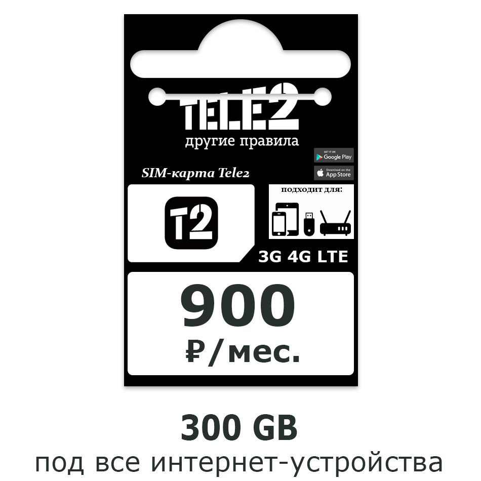 Очень много интернета от tele2